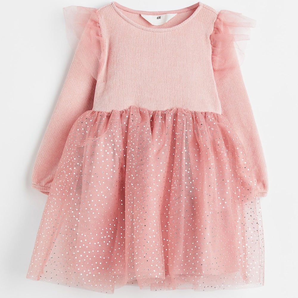 H&M Pink Glitter Tulle Kids Dress